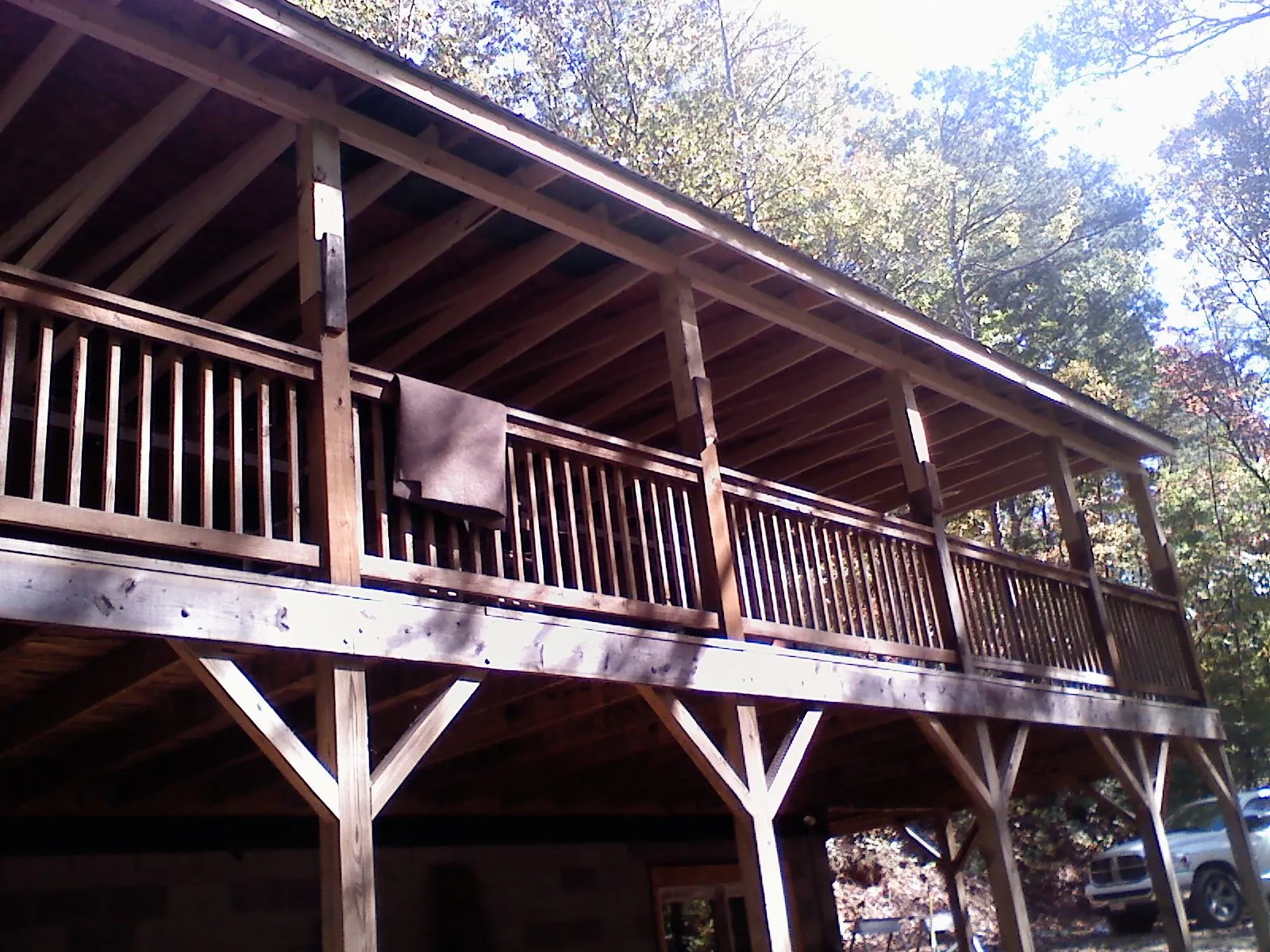Timber framing under a new elevated porch and deck — Roof Leak Repair in Worthing by Roofing Brothers